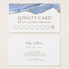 Cornflower Blue Agate Loyalty Card