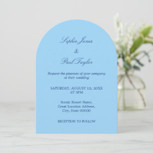 Cornflower Blue Arch Wedding Einladung