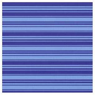 Cornflower Blue & Blue Streifen/Linienmuster Stoff