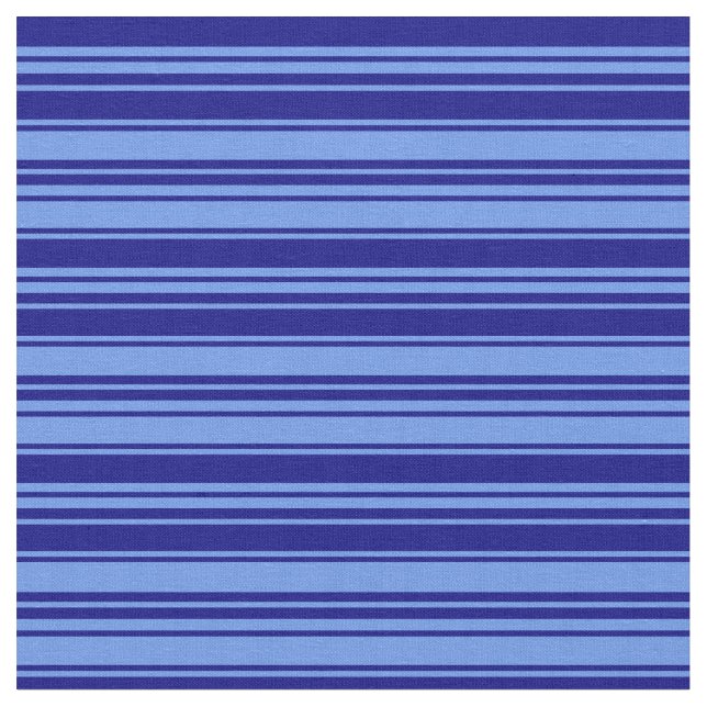 Cornflower Blue & Blue Streifen/Linienmuster Stoff (Nahaufnahme)