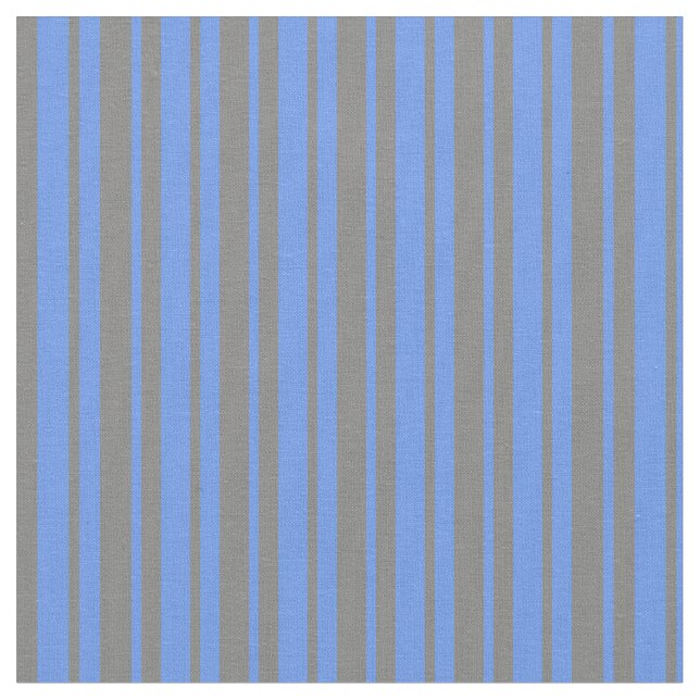 Cornflower Blue & Gray Lines Stoff (Nahaufnahme)