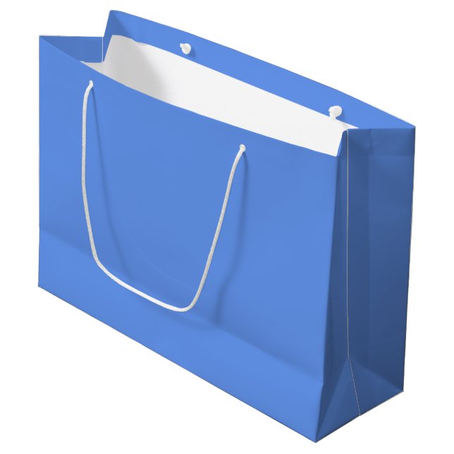 Cornflower Blue Große Geschenktüte (Vorderseite Schrägansicht)