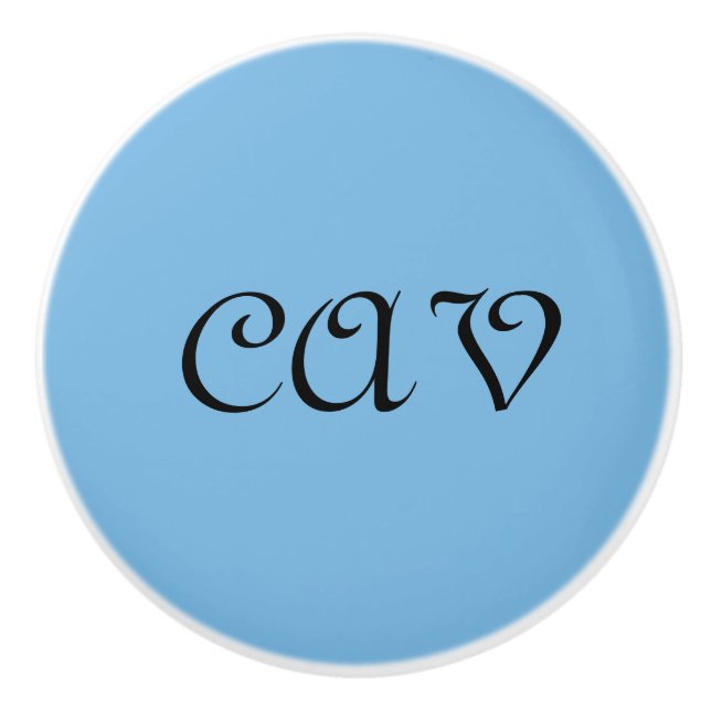 Cornflower Blue Keramikknauf (Vorderseite)