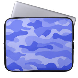 Cornflower Blue Monocolor Camouflage Laptopschutzhülle