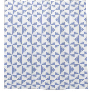 Cornflower Blue Pinwheel Duschvorhang