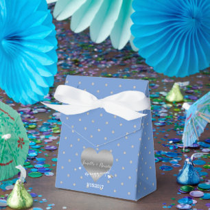 Cornflower Blue Polka Dots Gastgeschenk Box Geschenkschachtel