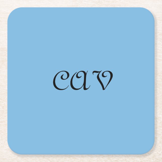 Cornflower Blue Rechteckiger Pappuntersetzer (Vorderseite)