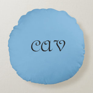 Cornflower Blue Rundes Kissen