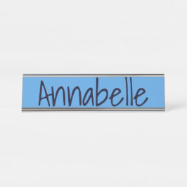 Cornflower Blue Schreibtischnamensplakette