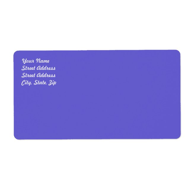 Cornflower Blue Shipping Label (Vorne)