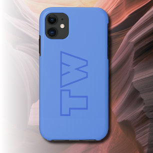 Cornflower Blue Solid Color Minimalistisches Monog Case-Mate iPhone Hülle