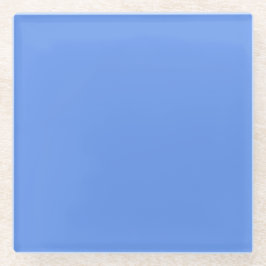 Cornflower Blue Square Glass Untersetzer