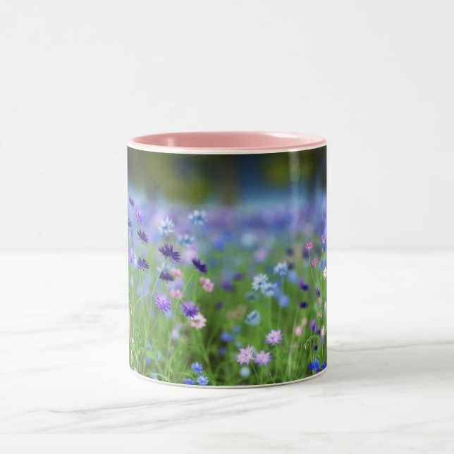 Cornflower Blue-Tasse Zweifarbige Tasse (Mittel)