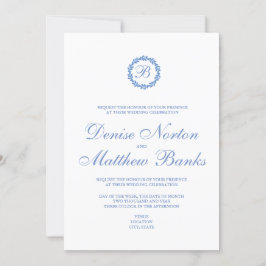 Cornflower Blue Wedding Einladung