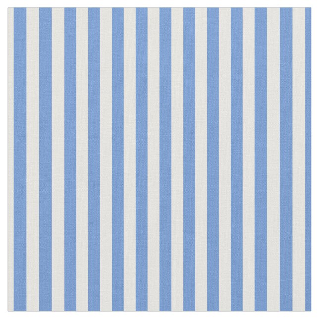 Cornflower Blue & White Stoff (Nahaufnahme)