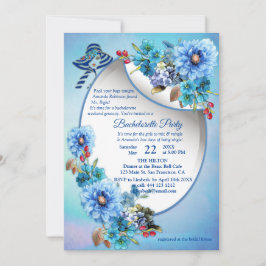 Cornflower Blues Watercolor Bachelorette Einladung