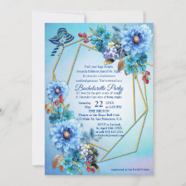 Cornflower Blues Watercolor Bachelorette Einladung