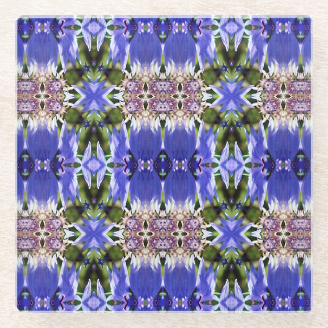 CORNFLOWER-BLUME GLASUNTERSETZER (Vorderseite)