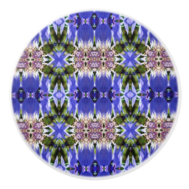 CORNFLOWER-BLUME KERAMIKKNAUF (Vorderseite)