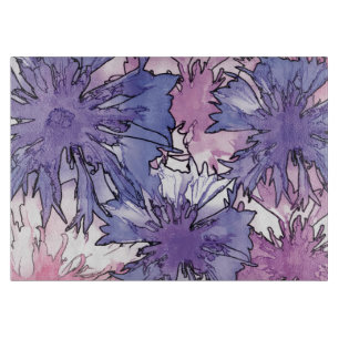 Cornflower Collage Schneidebrett