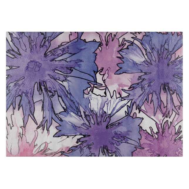 Cornflower Collage Schneidebrett (Vorderseite)