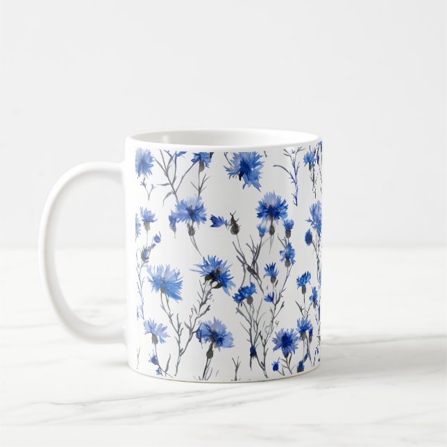Cornflower Tasse White Blue (Links)
