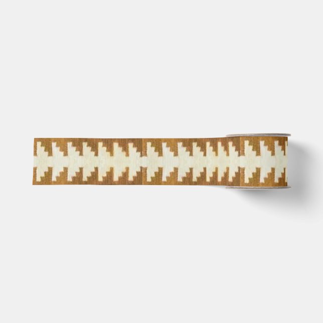 Cornflower Tribal Arrow Grosgrain Ribbon Ripsband (Vorderseite)