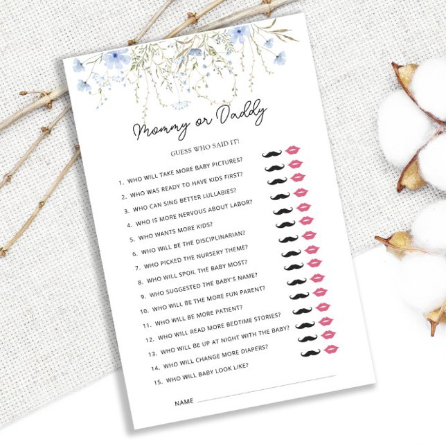 Cornflower Wildblume Babydusche Mommy oder Daddy (Von Creator hochgeladen)