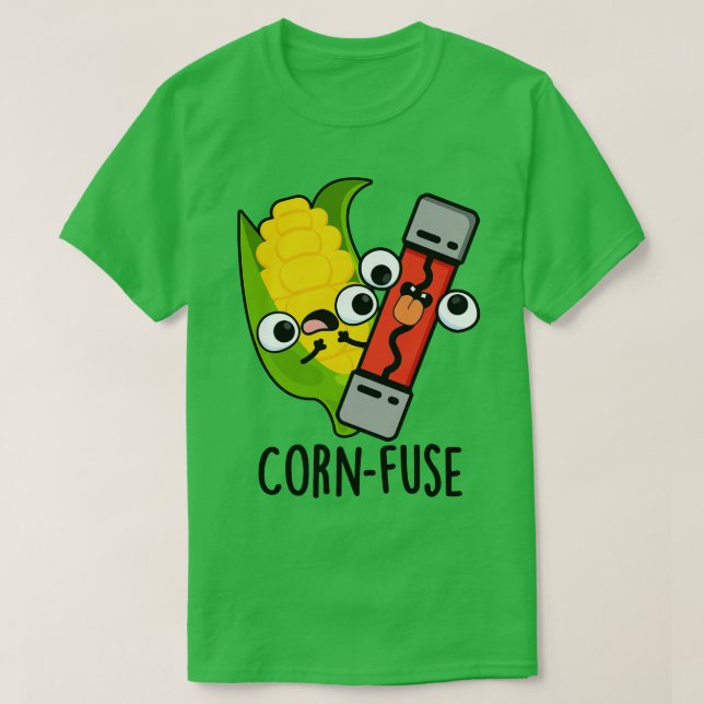 Cornfuse Funny Confused Pun T-Shirt (Design vorne)