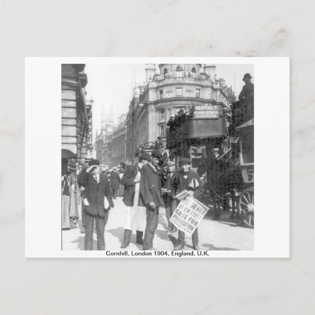 Cornhill News-Anbieter 1904 London England, Großbr Postkarte (Vorderseite)