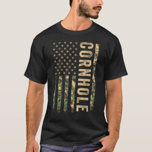 Cornhole American Flag Camo Veteran Patriotisch T-Shirt
