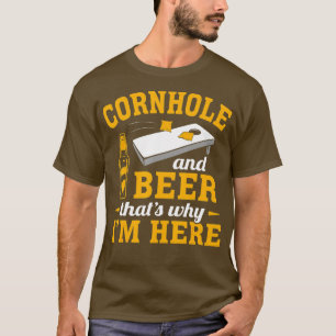 Cornhole and Beer Cornhole Player Funny Cornhole T T-Shirt