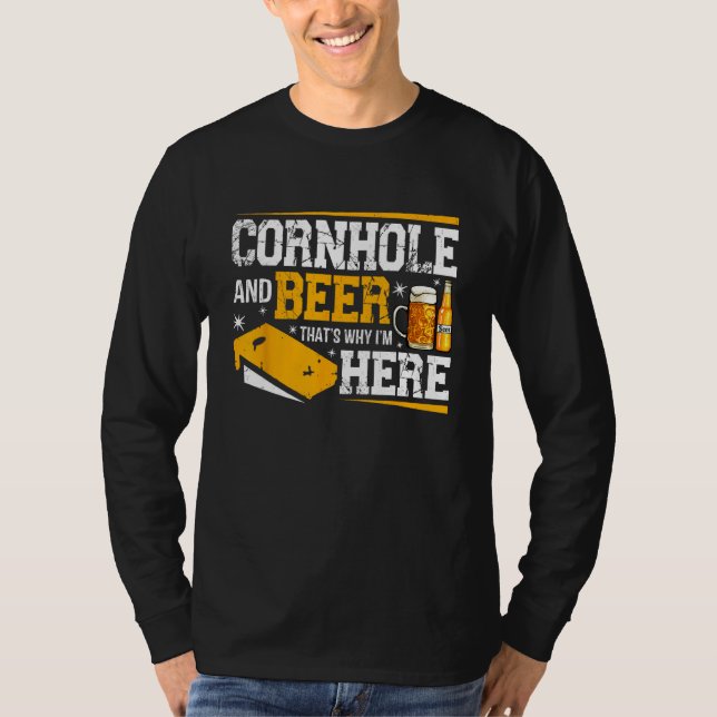 Cornhole And Beer  Drinking Alcohol Graphic Men Wo T-Shirt (Vorderseite)