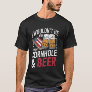 Cornhole-Bier Lustiges USA-Trinken Tailgating-Desi T-Shirt