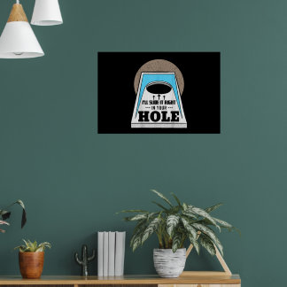 Cornhole-Bohnensack-Wurfspiel im Hinterhof Poster
