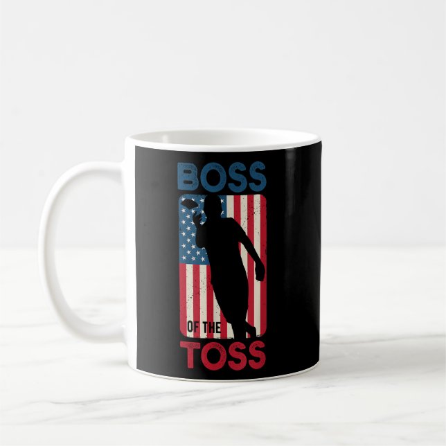 Cornhole Boss of the Toss 4. Juli Kaffeetasse (Links)