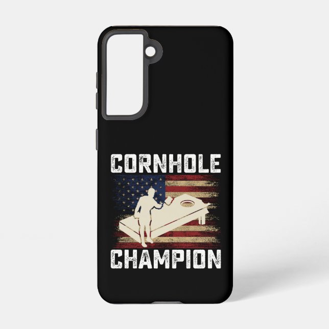 Cornhole Champion American Flag USA 4. Juli Samsung Galaxy Hülle (Rückseite)
