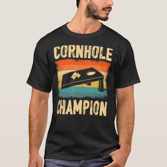 Cornhole Champion Bean Bag Game Lover Cornhole Cha T-Shirt (Vorderseite)
