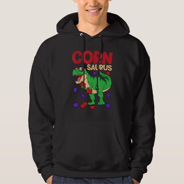Cornhole Corn Hole Cornsaurus Hoodie (Vorderseite)
