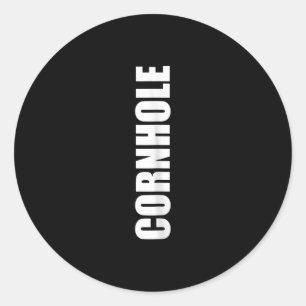 Cornhole Cornhole Hole Vintag Retro Runder Aufkleber