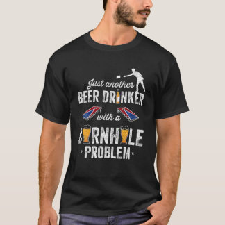 Cornhole Funny Bean Bag Toss Beer Drinker 4h J T-Shirt