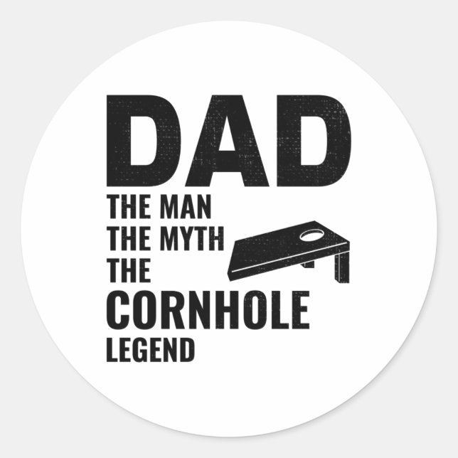 Cornhole Game Boards Funny Runder Aufkleber (Vorderseite)