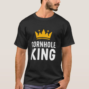 Cornhole-König-Bohnenbeutel-Wurfspiel-Turniersiege T-Shirt