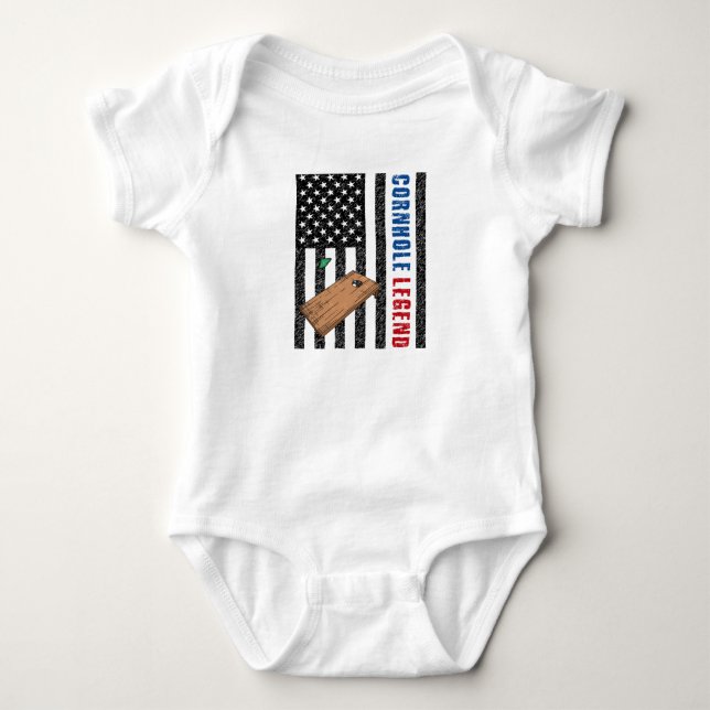 Cornhole Legend USA Baby Strampler (Vorderseite)