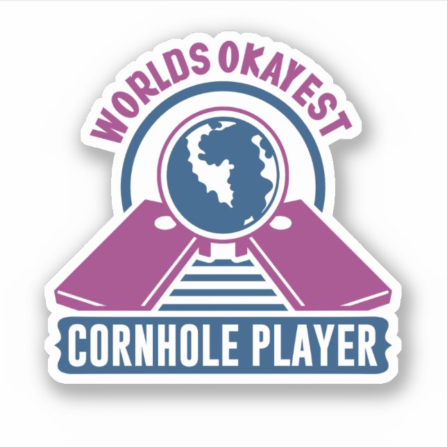 Cornhole Player, Dummy Boards, Sack Toss Game, Aufkleber (Vorderseite)