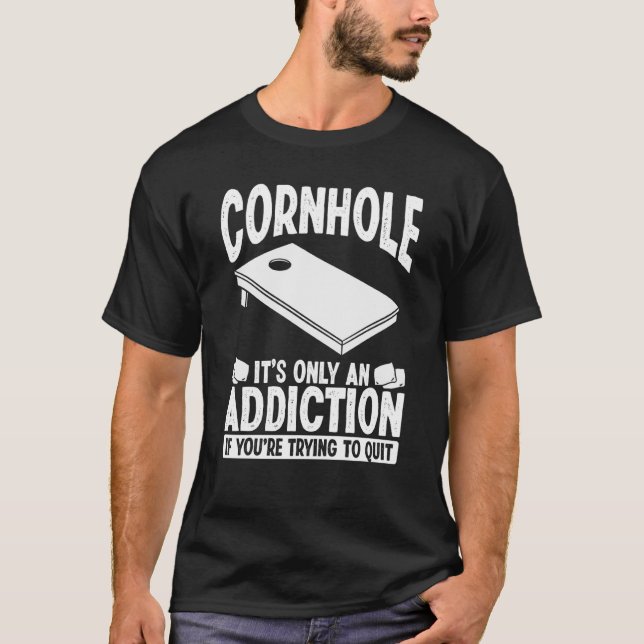 Cornhole Player Tosser Throwing Cornhole Team T-Shirt (Vorderseite)