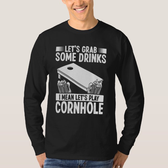 Cornhole Throwing Game Drinking Team Cornhole Play T-Shirt (Vorderseite)