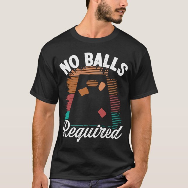 Cornhole Throwing Game No Balls erforderlich Tossi T-Shirt (Vorderseite)