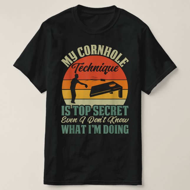 Cornhole Toss Game T-Shirt (Design vorne)