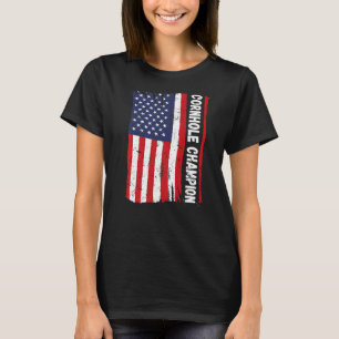 Cornhole Trophy Champion Bean Bag Cornhole Player T-Shirt